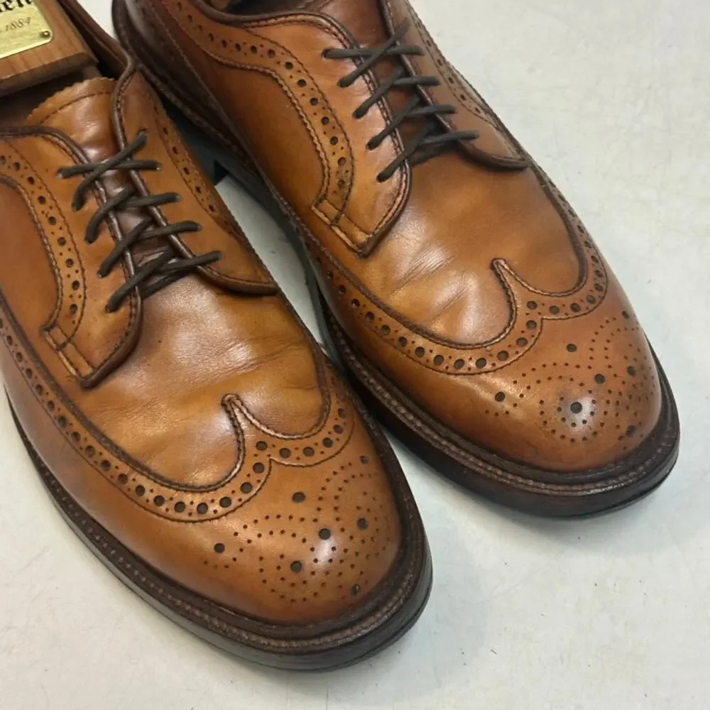 RESOLED Alden 97641 Burnished Tan Calfskin Long Wing Blucher Made in USA 7.5 D